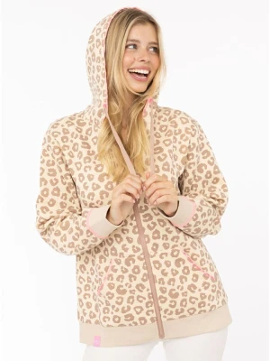 Zwillingsherz Bluza "Soft Leo" w kolorze beżowym rozmiar: L/XL