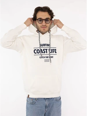Zwillingsherz Bluza "Surfing Coast Life" w kolorze białym rozmiar: L