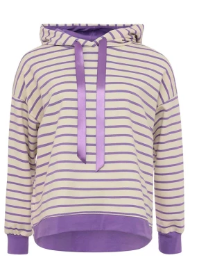 Zwillingsherz Bluza w kolorze beżowo-fioletowym rozmiar: onesize