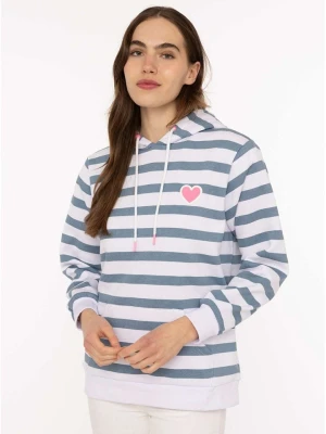 Zwillingsherz Bluza w kolorze niebiesko-białym rozmiar: S / M