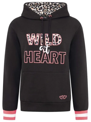 Zwillingsherz Bluza "Wild At Hearts" w kolorze jasnoróżowo-czarnym rozmiar: L