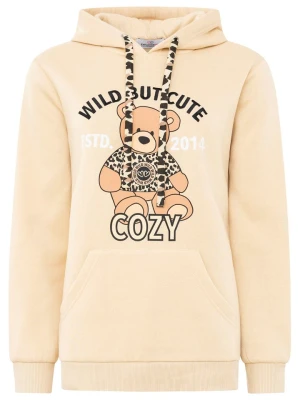 Zwillingsherz Bluza "Wild But Cute" w kolorze beżowym rozmiar: S/M