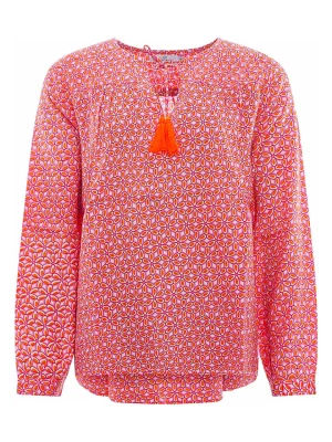 Zwillingsherz Bluzka "Blossom" w kolorze różowo-pomarańczowym rozmiar: S/M