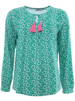 Zwillingsherz Bluzka "Irma" w kolorze zielonym rozmiar: S/M