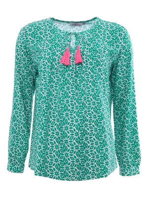 Zwillingsherz Bluzka "Irma" w kolorze zielonym rozmiar: L/XL