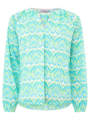 Zwillingsherz Bluzka "Joyful" w kolorze turkusowym rozmiar: S/M