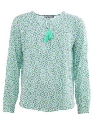 Zwillingsherz Bluzka "Liselotte" w kolorze zielonym rozmiar: L/XL