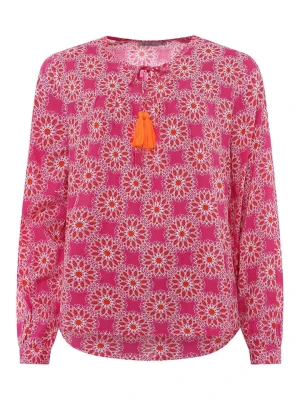 Zwillingsherz Bluzka "Mandala" w kolorze różowym rozmiar: L/XL