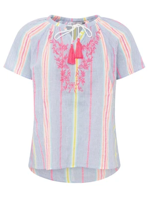 Zwillingsherz Bluzka "Summer Stripes" w kolorze błękitnym rozmiar: L/XL