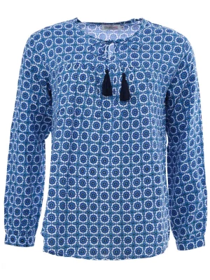 Zwillingsherz Bluzka "Yumi" w kolorze niebieskim rozmiar: S/M
