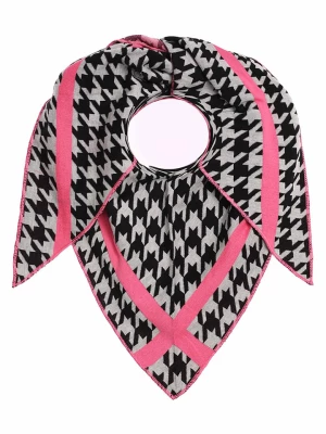Zwillingsherz Chusta "Angi" w kolorze różowo-czarnym - 200 x 100 cm rozmiar: onesize