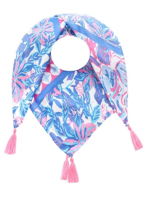 Zwillingsherz Chusta w kolorze niebiesko-różowym - 130 x 130 cm rozmiar: onesize