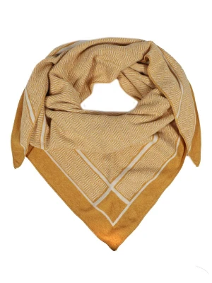 Zwillingsherz Chusta trójkątna "Labyrinth" w kolorze żółtym - 200 x 100 cm rozmiar: onesize