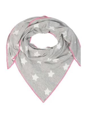 Zwillingsherz Chusta trójkątna "Stars" w kolorze szarym - 200 x 100 cm rozmiar: onesize