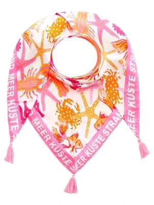 Zwillingsherz Chusta trójkątna w kolorze jasnoróżowym - 200 x 95 cm rozmiar: onesize