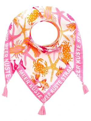 Zwillingsherz Chusta trójkątna w kolorze jasnoróżowym - 200 x 95 cm rozmiar: onesize