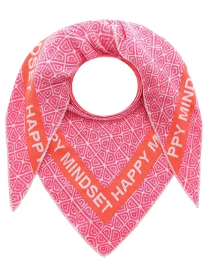 Zwillingsherz Chusta trójkątna "Happy Mindset" w kolorze różowym - 200 x 100 cm rozmiar: onesize