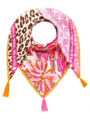 Zwillingsherz Chusta "Wild Summer Jungle" ze wzorem - 130 x 130 cm rozmiar: onesize