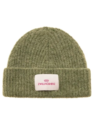 Zwillingsherz Czapka w kolorze zielonym rozmiar: onesize