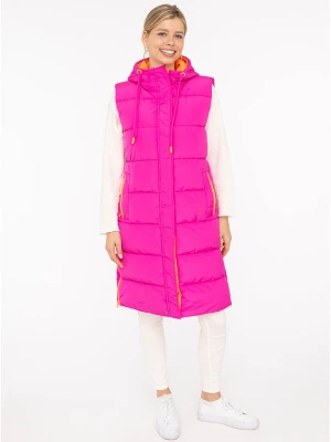 Zwillingsherz Kamizelka pikowana "Smile" w kolorze różowym rozmiar: XL