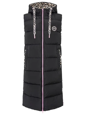 Zwillingsherz Kamizelka pikowana "Wild Hearts" w kolorze czarnym rozmiar: M