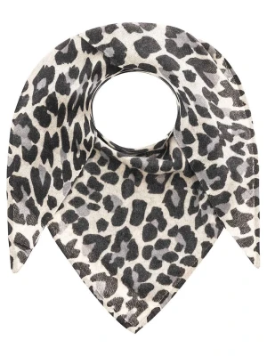 Zwillingsherz Kaszmirowa chusta trójkątna w kolorze szaro-beżowym rozmiar: onesize