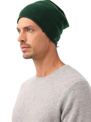 Zwillingsherz Kaszmirowa czapka beanie w kolorze ciemnozielonym rozmiar: onesize