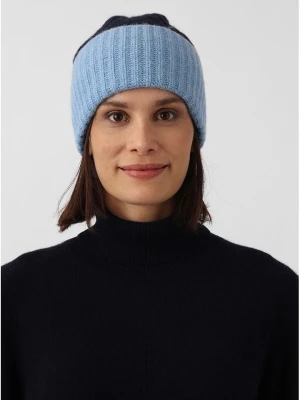 Zwillingsherz Kaszmirowa czapka-beanie w kolorze czarno-błękitnym rozmiar: onesize