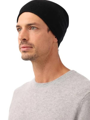 Zwillingsherz Kaszmirowa czapka beanie w kolorze czarnym rozmiar: onesize