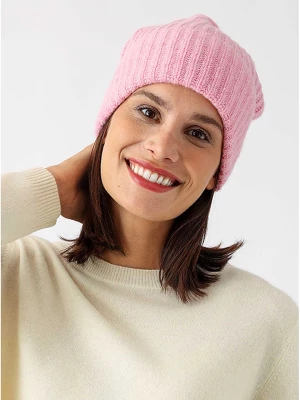 Zwillingsherz Kaszmirowa czapka beanie w kolorze jasnoróżowym rozmiar: onesize