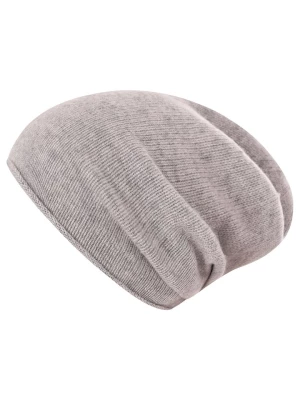 Zwillingsherz Kaszmirowa czapka beanie w kolorze jasnoszarym rozmiar: onesize