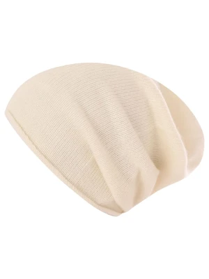 Zwillingsherz Kaszmirowa czapka beanie w kolorze kremowym rozmiar: onesize