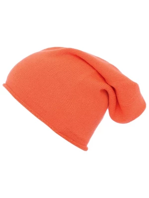 Zwillingsherz Kaszmirowa czapka beanie w kolorze pomarańczowym rozmiar: onesize