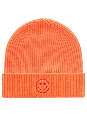 Zwillingsherz Kaszmirowa czapka beanie w kolorze pomarańczowym rozmiar: onesize