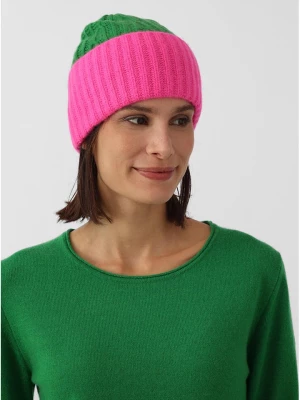 Zwillingsherz Kaszmirowa czapka-beanie w kolorze różowo-zielonym rozmiar: onesize