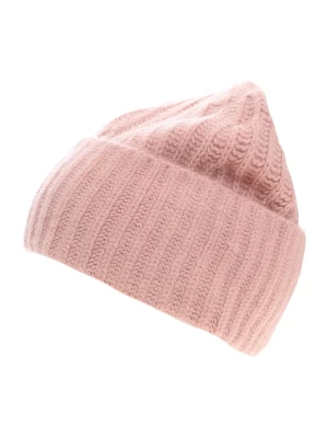 Zwillingsherz Kaszmirowa czapka beanie w kolorze szaroróżowym rozmiar: onesize