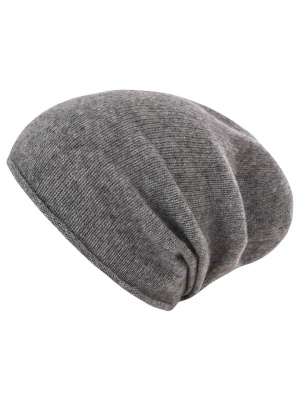 Zwillingsherz Kaszmirowa czapka beanie w kolorze szarym rozmiar: onesize