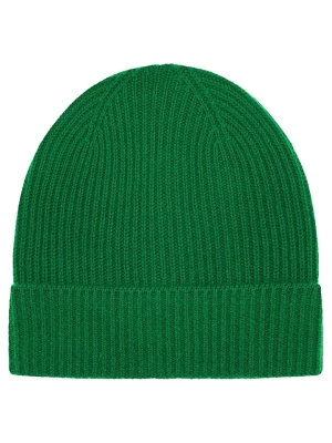 Zwillingsherz Kaszmirowa czapka w kolorze zielonym rozmiar: onesize