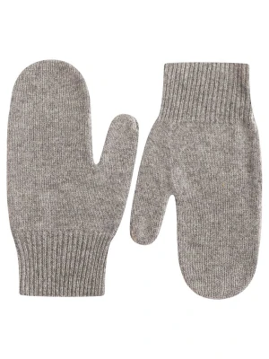Zwillingsherz Kaszmirowe rękawiczki w kolorze szarym rozmiar: onesize