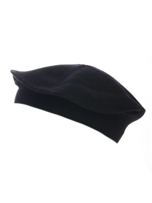 Zwillingsherz Kaszmirowy beret w kolorze czarnym rozmiar: onesize