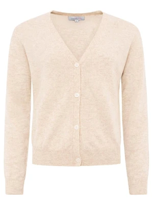 Zwillingsherz Kaszmirowy kardigan w kolorze beżowym rozmiar: M