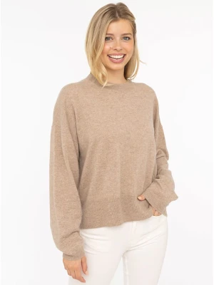 Zwillingsherz Kaszmirowy sweter w kolorze beżowym rozmiar: XL