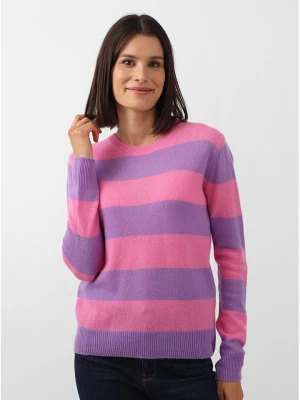 Zwillingsherz Kaszmirowy sweter w kolorze jasnoróżowo-fioletowym rozmiar: M