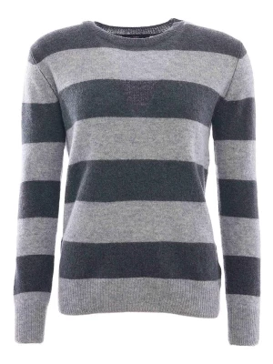 Zwillingsherz Kaszmirowy sweter w kolorze jasnoszaro-antracytowym rozmiar: S