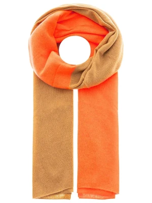 Zwillingsherz Kaszmirowy szal w kolorze jasnobrązowo-pomarańczowym rozmiar: onesize