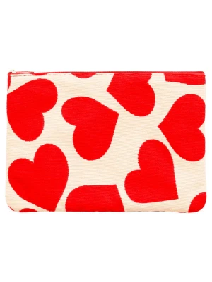 Zwillingsherz Kosmetyczka "Hearts" w kolorze czerwono-białym - 24 x 18 cm rozmiar: onesize