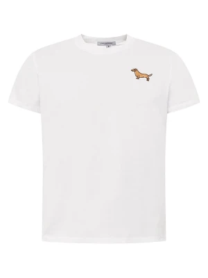 Zwillingsherz Koszulka "Dog Embroidery" w kolorze białym rozmiar: M