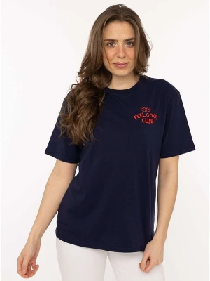Zwillingsherz Koszulka "Feel Good Club" w kolorze granatowym rozmiar: L / XL