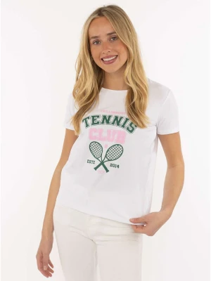 Zwillingsherz Koszulka "Tennis Club" w kolorze białym rozmiar: XXL
