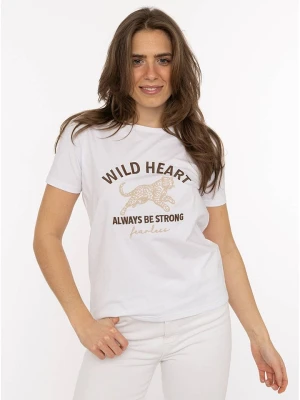 Zwillingsherz Koszulka "Wild Heart" w kolorze białym rozmiar: M